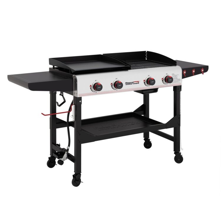 Royal Gourmet GD403 4-Burner Portable Flat Top Gas Griddle Combo Grill