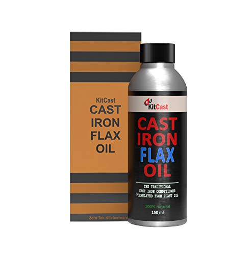 KitCast Natural Cast Iron Flax Oil with Free eBook, 150ml