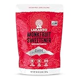 Lakanto Monk Fruit Sweetener with Erythritol, White Sugar Substitute From Monk Fruit Extract, Classic White Sugar Replacement for Baking, Coffee & Tea, Gluten Free, Low Carb, Non GMO, Keto (3 lb)