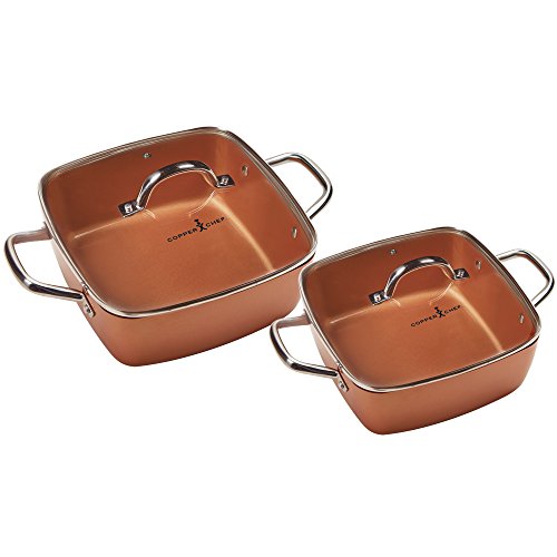 Copper Chef 8' /11' Deep Dish Pan 4 Pc Set