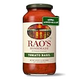 Rao's Homemade Tomato Sauce, Tomato Basil, 24 oz, Versatile Pasta Sauce, Carb Conscious,All Natural, Premium Quality, Made with Slow-Simmered Italian Tomatoes & Basil, 1.5 Pound (Pack of 1)