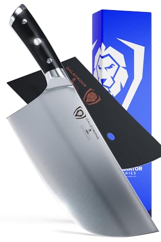 Dalstrong Meat Cleaver Knife-9'- Gladiator Series-'The Ravager'-Heavy Duty Butcher Kitchen Knife Gift-Forged High Carbon German Steel-BBQ, Meat Knife-w/Sheath-NSF Certified