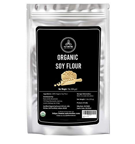 Naturevibe Botanicals Organic Soy Flour, 1lb | Non-GMO and Gluten Free | Source of Protein and Iron…